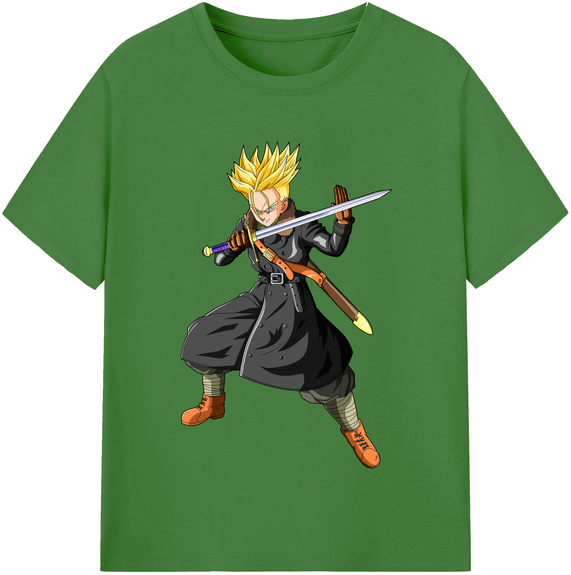 （画像用） ドラゴンボール トランクス（Torankusu）DRAGON BALL Trunks レディースカジュアルプリントTシャツ（綿100％）
